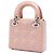 Lady Dior Mini in vernice cannage rosa - vista 2