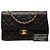 Chanel Black Medium Classic Lambskin Double Flap Nero - vista 7