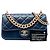 Chanel Blue Small Quilted Calfskin Straight Lined Flap Blu scuro - vista 7