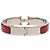 Bracciale Hermès Red Narrow Enamel Clic H PM Rosso - vista 3