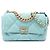 Chanel Blue Medium Denim 19 Flap Blu chiaro