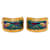 Hermès Gold Gold Plated Enamel Cloisonne Clip On Earrings Golden  - view 1