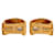 Hermès Gold Gold Plated Enamel Cloisonne Clip On Earrings Golden  - view 2