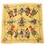 Lenço de seda Hermès Yellow Les Fetes du Roi Soleil 90 Amarelo Mostarda