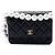 Chanel Black CC gestepptes Kalbsleder Maxi Perlen Wallet on Chain Schwarz
