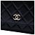 Chanel Black CC gestepptes Kalbsleder Maxi Perlen Wallet on Chain Schwarz - Ansicht 5