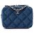 Camera Case de câmera em denim estampado CC azul Chanel