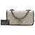 Chanel Gray CC Quilted Lambskin Tweedy Flap Color Marrone Grigio - vista 7