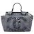 Borsa Tote Chanel Blue CC Striped Canvas Shopper