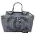 Borsa Tote Chanel Blue CC Striped Canvas Shopper - vista 7