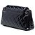 Chanel Black Small CC Quilted Patent Accordion Double Flap Nero - vista 2