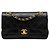 Chanel Black Small Classic Lambskin Double Flap Nero