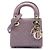 Dior Pink Micro Patent Cannage Lady Dior Golden
