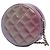 Clutch redonda Chanel de piel de cordero acolchada iridiscente morada con cadena Púrpura - vista 2