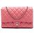 Chanel Pink CC gestepptes Lammleder Flap Clutch mit Kette