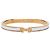Bracciale Hermès White Extra Narrow Enamel Clic H PM