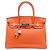 Hermès Orange Clemence Birkin Retourne 30 Arancione