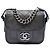Chanel Gray Paris Bombay Mini Quilted Iridescent Calfskin Back to School Single Flap Marrone Grigio antracite