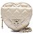 Chanel Gold Mini Metallic Lambskin CC in Love Heart Belt Bag Dorado