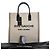 Tote Rive Gauche North South in fibre miste marrone Saint Laurent Beige - vista 14