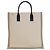 Tote Rive Gauche North South in fibre miste marrone Saint Laurent Beige - vista 4