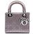 Lady Dior Dior Grigio Mini Satin Cannage con Cristalli Marrone