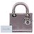 Lady Dior Dior Grigio Mini Satin Cannage con Cristalli Marrone - vista 6