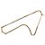 Collana con ciondolo Dior Gold Placcata Oro Strass Logo CD D'oro