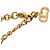 Collana con ciondolo Dior Gold Placcata Oro Strass Logo CD D'oro - vista 4