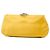 Clutch da sera Chanel in raso giallo con camelia di cristallo Senape - vista 2