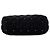 Clutch da polso Chanel Black CC in velluto trapuntato e cristalli Nero - vista 3