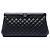 Chanel Black CC gesteppte Lammfell-Rahmentasche Schwarz