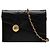 Chanel Black CC Envelope Flap em couro de bezerro matelassê vertical e diagonal Preto