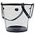 Borsa Bucket Chanel Black Medium in PVC e pelle di vitello stropicciata Camellia Coco Nero