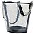 Borsa Bucket Chanel Black Medium in PVC e pelle di vitello stropicciata Camellia Coco Nero - vista 2