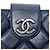 Clutch Chanel Blue Quilted Glazed Calfskin Coco Pleats Chain Blu navy - vista 5