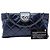 Clutch Chanel Blue Quilted Glazed Calfskin Coco Pleats Chain Blu navy - vista 7