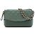 Clutch Gabrielle Chanel in pelle di vitello invecchiata verde con doppia zip e catena Verde scuro