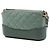 Clutch Gabrielle Chanel in pelle di vitello invecchiata verde con doppia zip e catena Verde scuro - vista 2