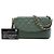 Clutch Gabrielle Chanel in pelle di vitello invecchiata verde con doppia zip e catena Verde scuro - vista 7