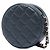 Chanel Black CC gesteppte irisierende Lammhaut Perlen Rund Clutch mit Kette Schwarz - Ansicht 2