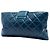 Clutch Chanel Blue Quilted Glazed Calfskin Coco Pleats Chain - vista 2