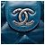 Clutch Chanel Blue Quilted Glazed Calfskin Coco Pleats Chain - vista 5