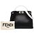 Borsa Fendi Black Medium Bicolor Leather Peekaboo ISeeU Nero - vista 8