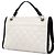 Chanel White CC Bicolor Matelassé Caviar et Grosgrain Top Handle Flap Blanc - vue 2