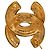 Spilla Chanel Gold CC trapuntata placcata oro D'oro - vista 3