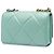 Wallet On Chain Carteira com corrente 19 em couro de cordeiro matelassê verde Chanel Verde claro - vista 2