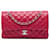 Chanel Red Medium Classic Caviar Double Flap Rosso