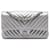 Chanel Argento Medium Classic Chevron Lambskin Iridescent Double Flap