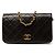 Chanel Black Mini CC gestepptes Lammleder Full Flap Schwarz